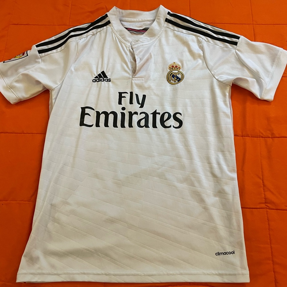 Real Madrid Jersey Mens Small White Adidas James Rodriguez#10